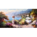 油畫 - 油畫風景- 王春梅作品~ 加勒比海精緻風景 -  y14280 畫作系列 